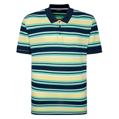 Bigdude Striped Polo Shirt Navy